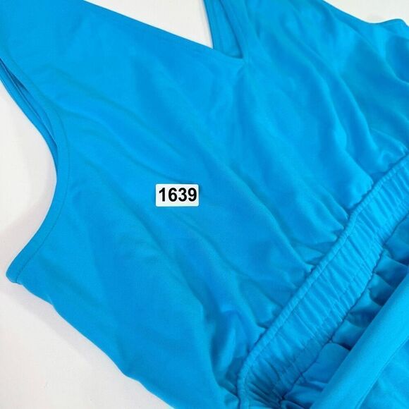 Caralynmirand The Drop Jumpsuit Womens 4X Blue Sleeveless V-Neck Wide-Leg New - Picture 9 of 9